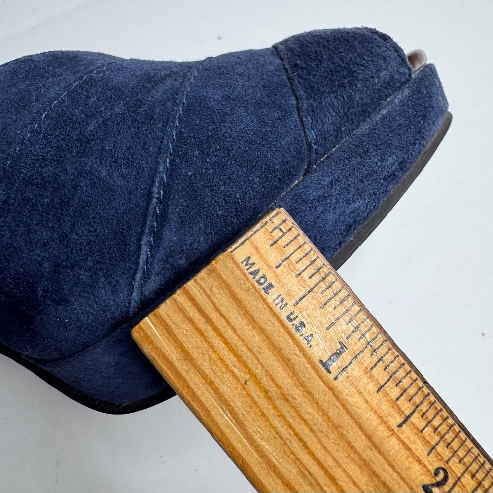 Seychelles x Corey Lynn Calter Come Get Me Platform Peep Toe Pumps Blue Copper - Picture 14 of 15